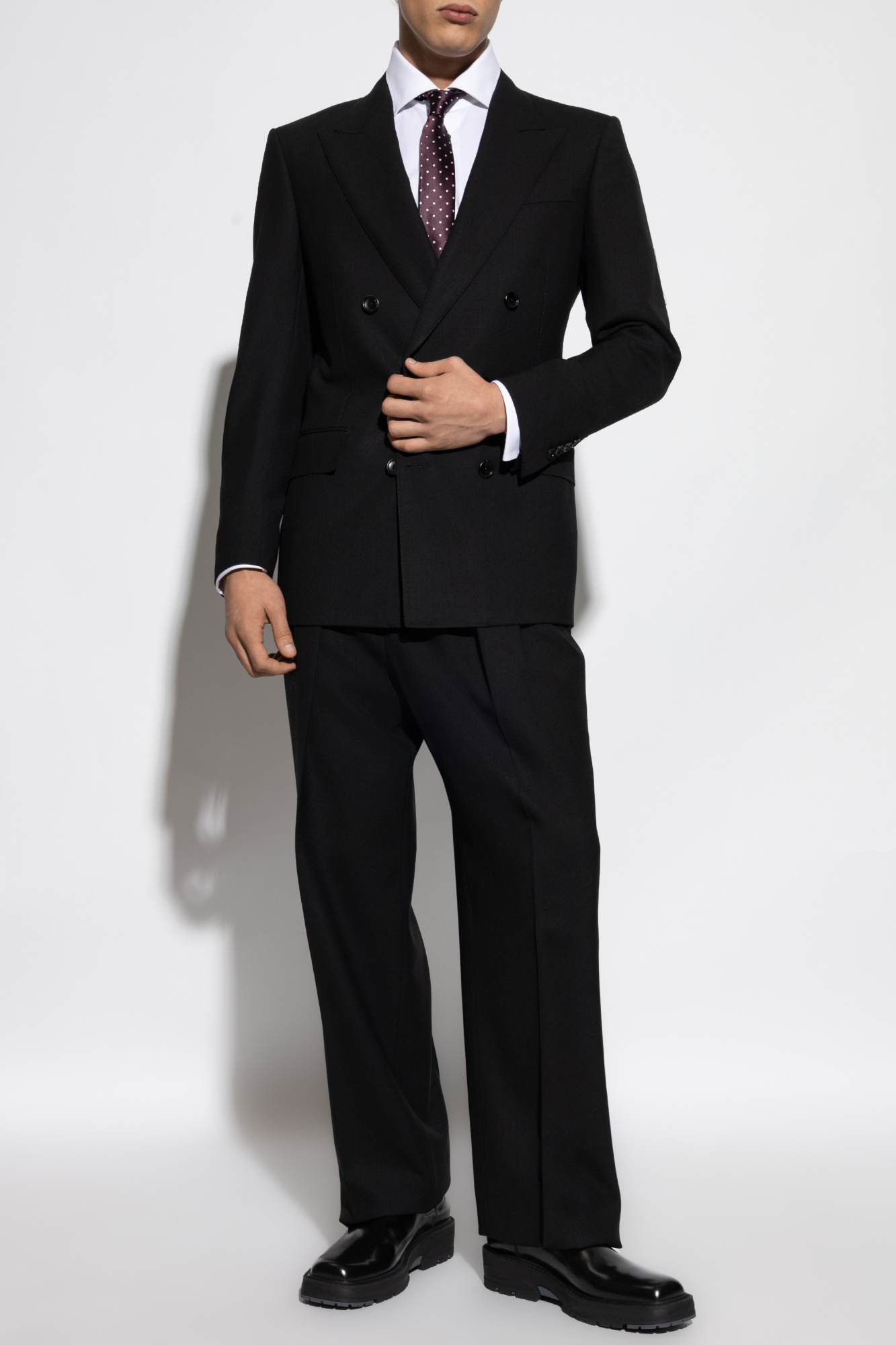 Black Double-breasted blazer with double vent Tom Ford